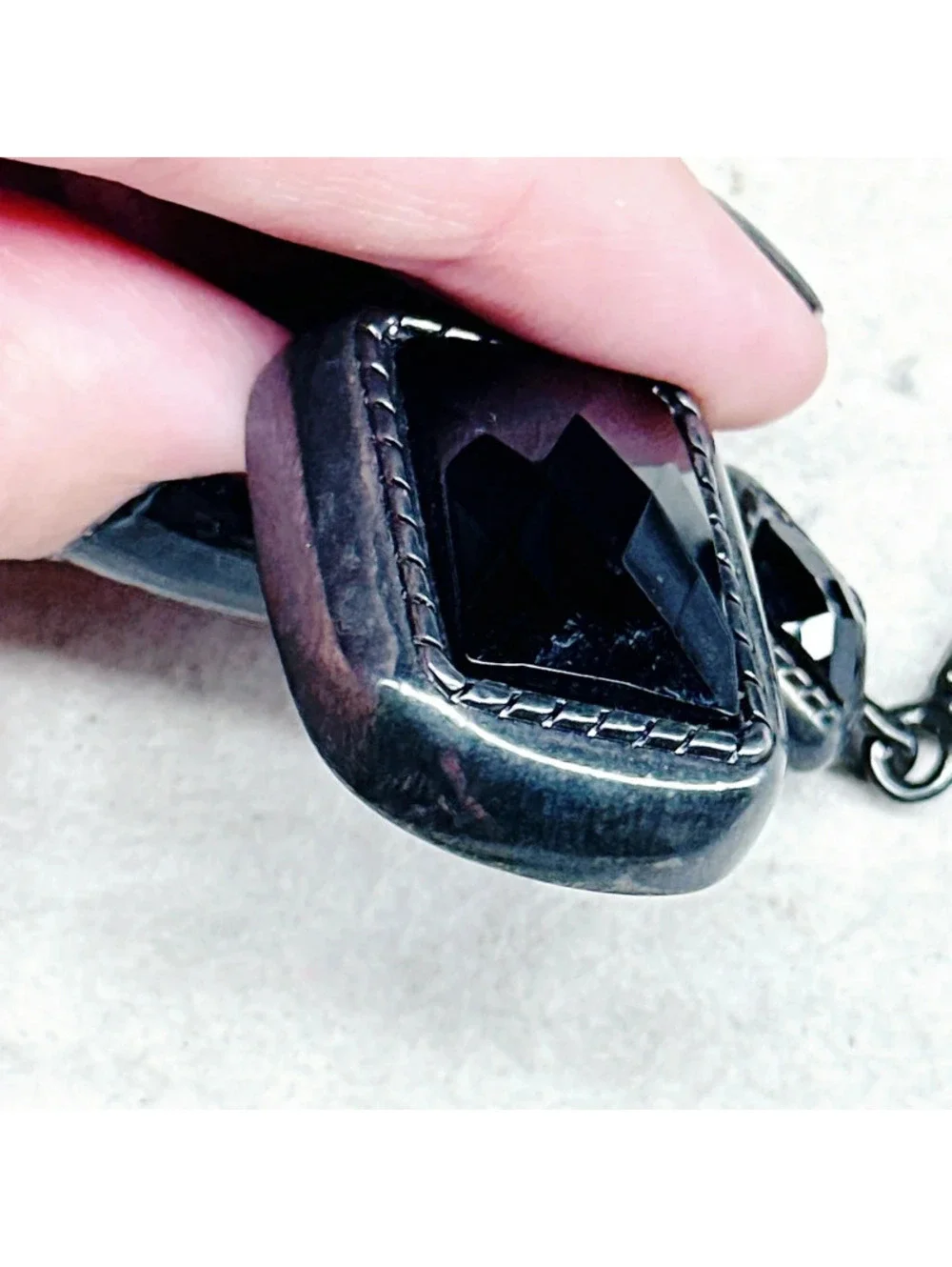 329u. Premiere Designs Gunmetal Necklace